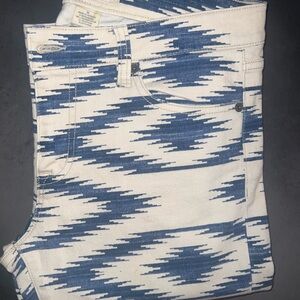 Ralph Lauren Denim & Supply Blue and White Patterned Jeans